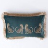 vctops Leopard Printed Throw Pillow Cover with Tassels Super Soft