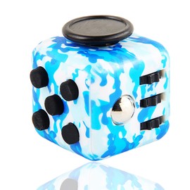 Steemjoey Fidget Toy Cube Toy Sensory Toys Stress Relieve Toy Anti-anxiety Toy for Children and Adults (Camouflage Blue)