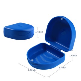 Braces Box, Brace Box, Braces Box, Crunch Splint Box, for Braces or Dentures Storage, 1 Piece KFO Box (Blue)