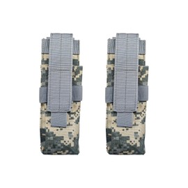 Weoxi Tactical Flashlight Holster, Flashlight Holder Molle Torch Nylon Pouch Suitable for Flashlights, Adjustable Telescopic Torch Holster(2 Pack)