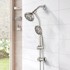 UCLIMAA High Pressure 48-Settings Shower Head with Handheld Shower,Drill-Free 3-Way
