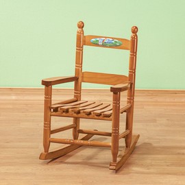 Fox Valley Traders Custom Childrens Rocking Chair, Features Classic Rocker Design and Hardwood Construction, Natural Finish with Princess Design
