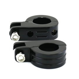 NHPJ 1 1/2" (38mm) Highway Foot Peg P-Clamp Mounting Kits Compatible with Harley Touring Road King Engine Bars-black
