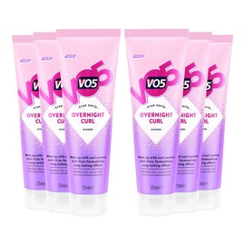 VO5 Overnight Curl Cream Long-Lasting Effect and Anti-Frizz Formulation which Prevents Frizz and Maintains Natural Movement, Perfect for Curly Hair, 125ml (Buy 6)