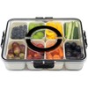 Divided Serving Tray with Lid & Handle - 8 Compartments