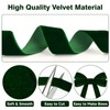 KINGLAKE 25mm Dark Green Velvet Ribbon for Gift Wrapping, 25