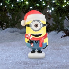 Gemmy Lighted Blow Mold Outdoor Decor Stuart w/Candy Cane 21.5" Universal, Multicolored