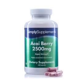 Acai Berry 2500mg | Vegan & Vegetarian Friendly | Manufactured in The UK | 240 Capsules