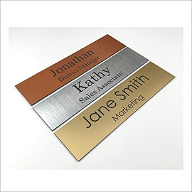 Office Desk Name Plate or Wall/Door Sign – 2” x 8” of 2"x10" - Laser Engraved Sign - Customize