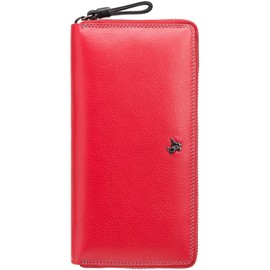 Visconti Spectrum 33 Multi Colored Soft Leather Ladies Wallet Purse Clutch (Red Multi), Large