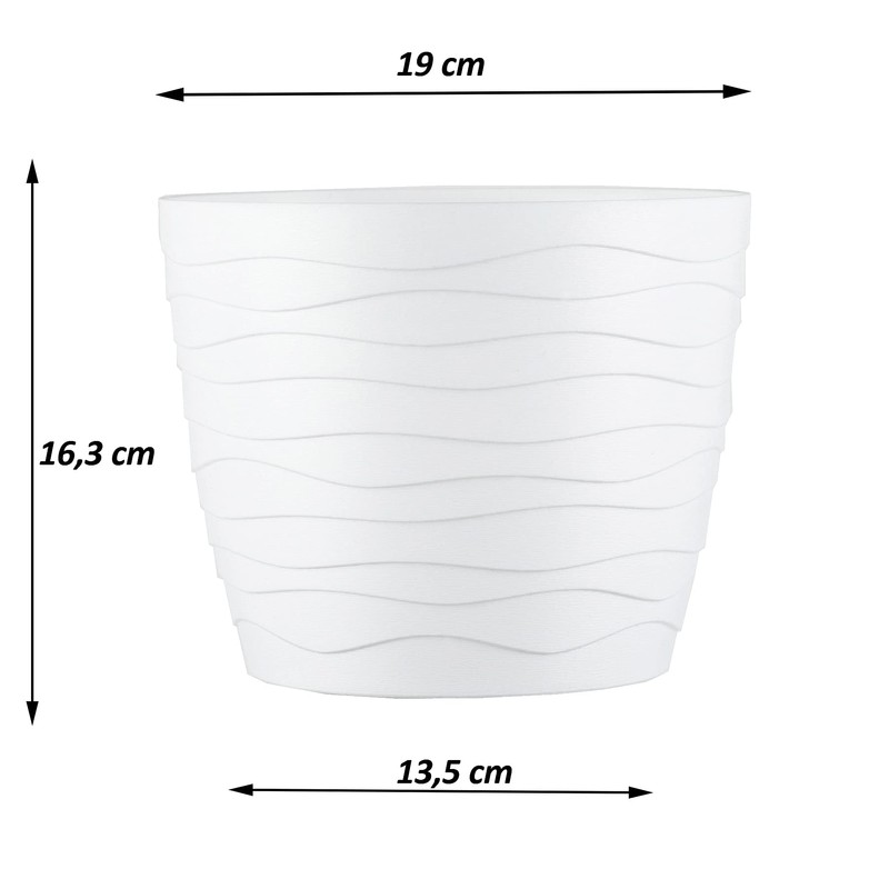 Tymar Flower Pot, 2 Pack Round Shape Planter, Indoor Planter,
