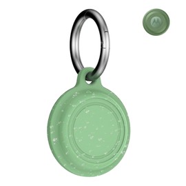 Moto Tag Case with Keychain,Waterproof Silicone Moto Tag Holders,Protective Accessories for GPS Item Finders Accessories,Anti-Scratch, Shockproof & Dustproof (Green)