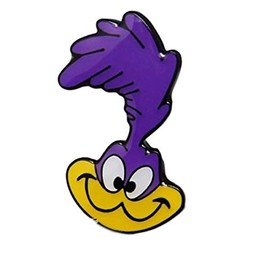 Beep Beep Cartoon Runner Face Metal Enamel Costume Pin