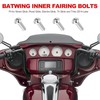 OURONOTO 18Pcs Motorcycle Batwing Fairing Bolt Kit, Stainless Steel Windshield