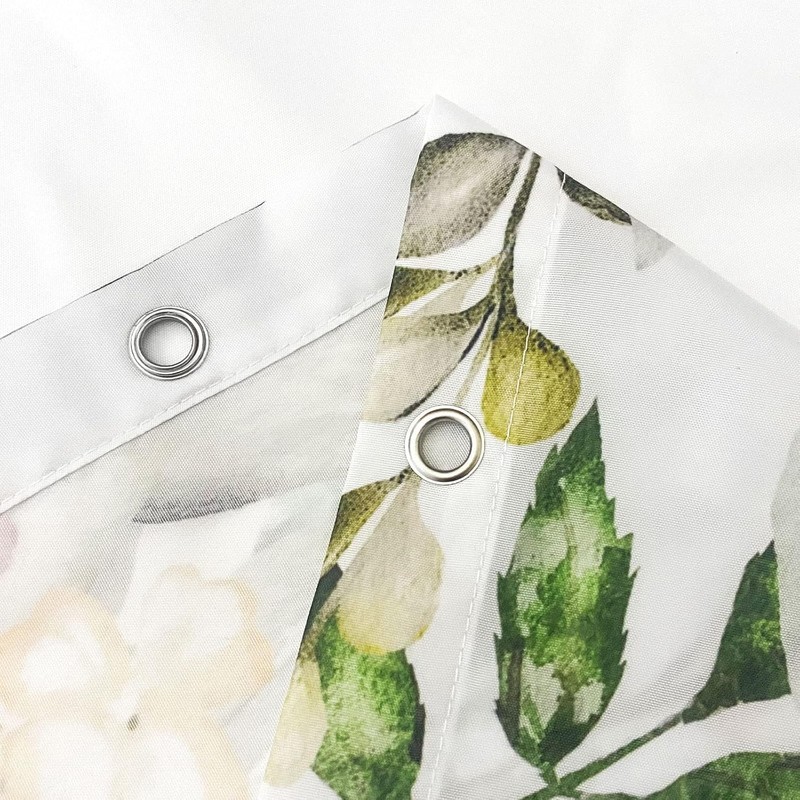 Gipsighila Green Split Shower Curtain for Transfer Bench with Eucalyptus