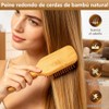 Peine para Masaje con Bolsa De Aire Antiestático,Cepillo De Bambú
