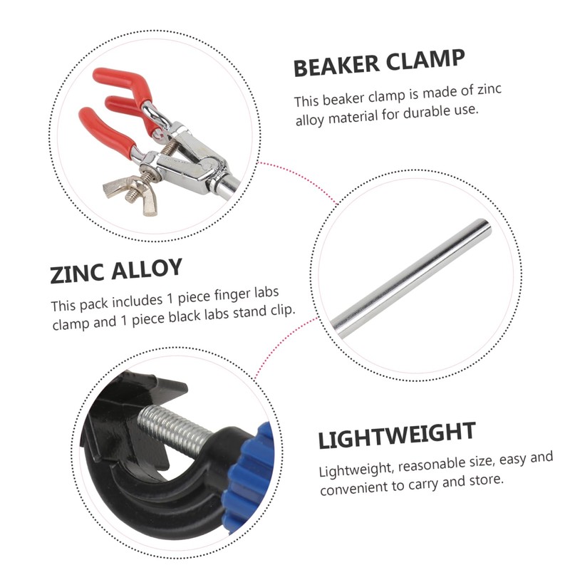 Zerodeko 1 Set Beaker Clamp Holder Adjustable Flask Fixing Clip