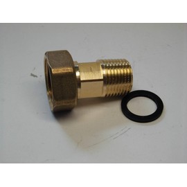 Seppelfricke Aqua Water Meter Screw Connection DN 20 (3/4 Inch) x DN 15 (1/2 Inch) Brass