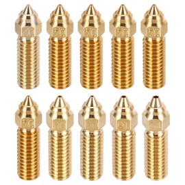 sourcing map 1 Set 0.2/0.4/0.6/0.8/1.0/1.2mm 3D Printer Extruder Nozzles for K1 1.75mm Filament Brass Print Head High Speed Temperature Packed Wear Resistance Nozzle (23x6mm)