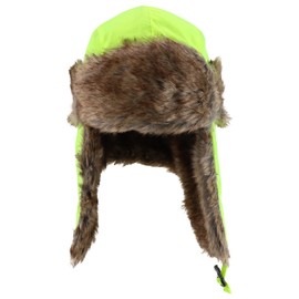 Armycrew Solid Color Winter Warm Trooper Trapper Hat - Neon Lime