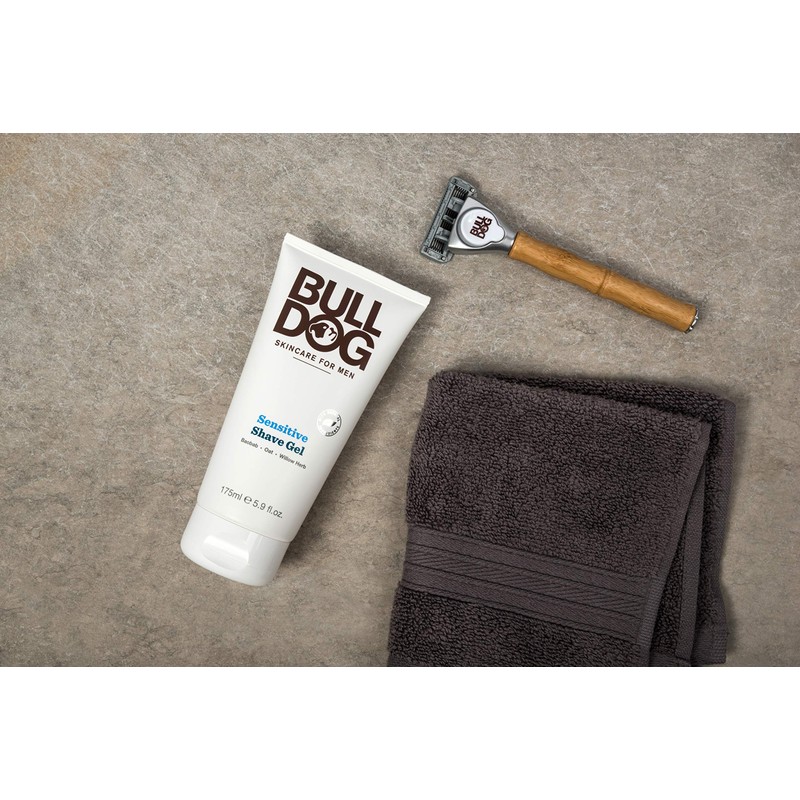 Bulldog Sensitive Skin Shaving Gel for Men, 175 Milliliters