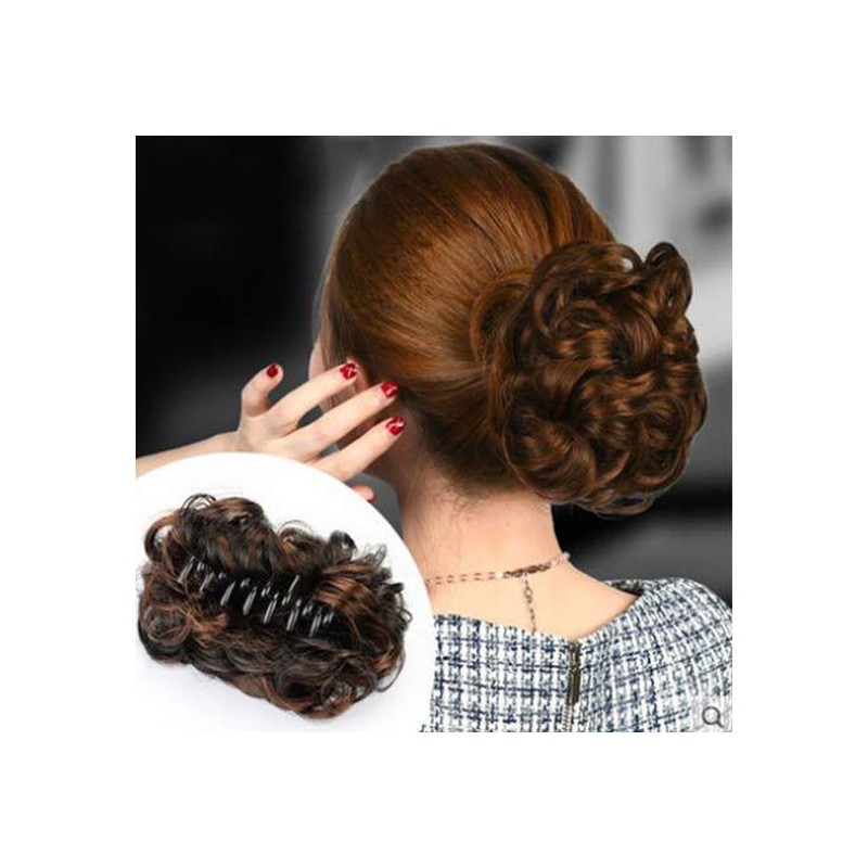 etc Natural clip-on bun wig, voluminous updo / 자연스러운 똥머리