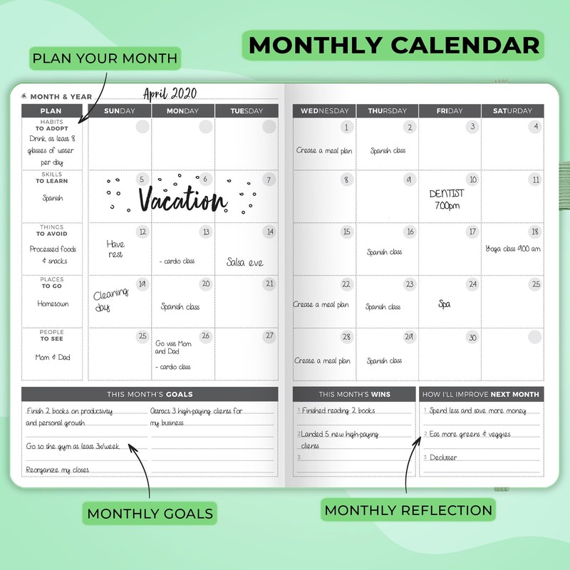 Clever Fox Planner – Undated Weekly & Monthly Planner for