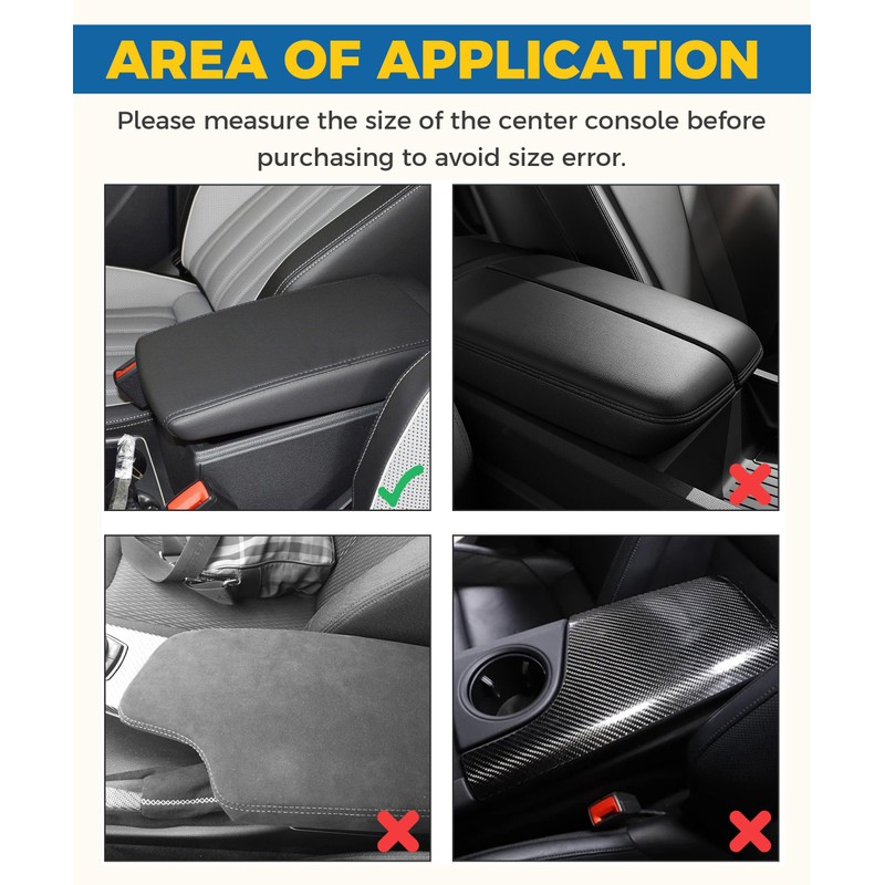 iolory Car Arm Rest Cover Pad,Car Center Console Cover,Universal Anti-Slip