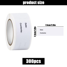 2 Rolls Removable Food Freezer Labels, 75x30mm 1000 Writable Stickers for Meal Prep Pantry & Storage Easy-Peel Date & Name Stickers for Jars Canning Containers No Residue