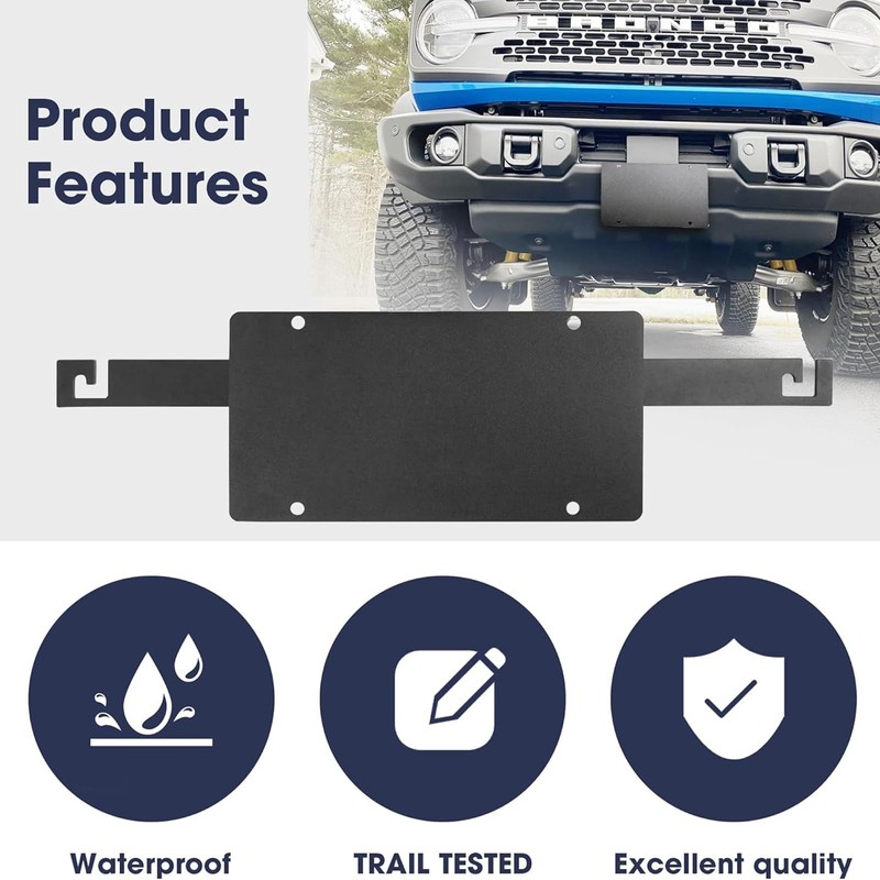 Capable Bumper Slanted Front License Plate Mount Compatible with 2021