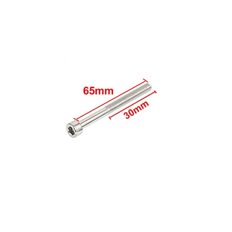 uxcell M6x65mm Stainless Steel Hex Key Socket Head Cap Screws