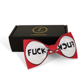 Lanzonia Fun Money Bow Ties for Men Original Designer Print Funny Green Bill Patterned Pre-Tied Particular Fantasy Theme Bowties with The Humorous Dollar Sign Motif for Party Holiday Birthday