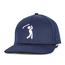 Bogey Bros Funny Golf Hats – Bogeyman Navy Performance Golf Hat for Golfing & Sport, Breathable Golf Fitted Hats for Men & Women