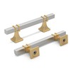 homdiy 12 Pack 3-3/4 Inch(96 mm) Hole Centers Brushed Nickel