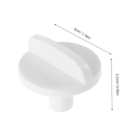 Mikinona 2pcs Temperature Control Button White Temperature Switch Knob Fridge Temperature Switch Temp Control Knob Replacement Abs