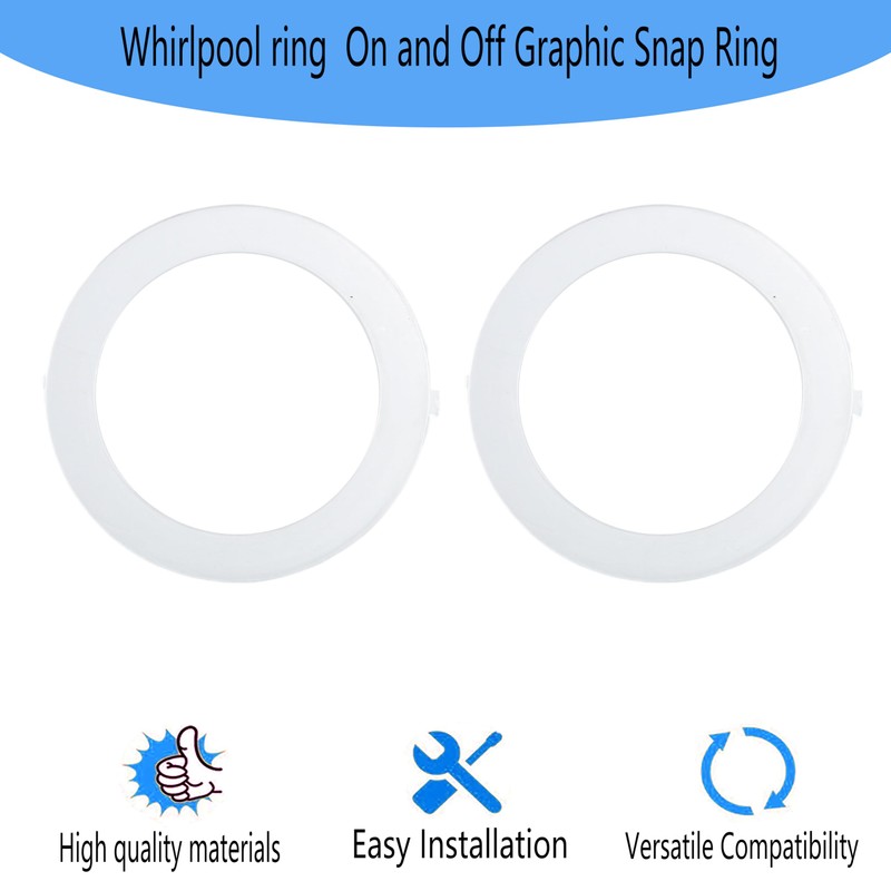 Aretle Replacement Whirlpool Ring On and Off Graphic Snap Ring