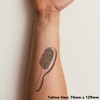 ' Paddle Brush' Temporary Tattoo - Water Resistant, Skin-Safe, Non-Toxic