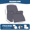 TAOCOCO Recliner Chair Covers Stretch Polyester Fabric 3-Piece for Large