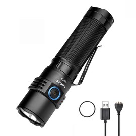 LACASI Linterna Led Recargable, Lampara de Mano, Linternas de Mano 2500 Lúmenes, IP68 Impermeable, Lámpara de Mano para Camping, Senderismo, y Montañismo