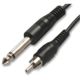 6.35MM MONO PLUG TO PHONO PLUG, 1.8M, Audio & Video Cable Assemblies QTY X 1