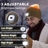 Hatlight Printed Hat with LED Light,Winter Flashlight Knitted Beanie USB