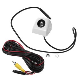 X AUTOHAUX Car 12V Rear View Back Up Camera Rear Park Assist Reverse Camera 170 Degree Wide View Angle Rear View Camera White