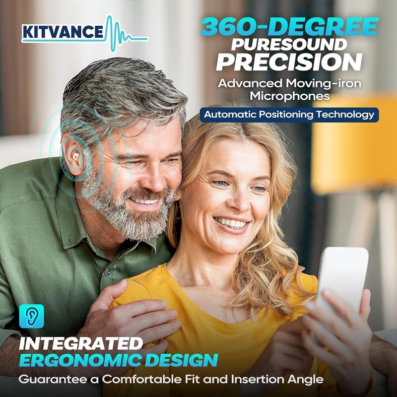 Kitvance Hearing Aids for Seniors Adults with Dual Micphone Rechargeable