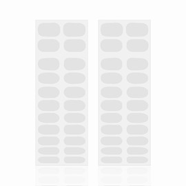 HAIKING Gel Nail Wraps, 2 Sheets Transparent Plain Gel Nail Stickers for Nail Art (5.7 x 15.7cm/2.24 x 6.18in)