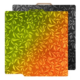 ENOMAKER PEO PEO Build Plate,Magnetic Print Bed,Holographic/Black Diamond Textured Double Sided Spring Steel Sheet for Bambu Lab A1, X1, X1C, X1E, P1P, P1S and X1-Carbon Combo 3D Printer 257x257mm