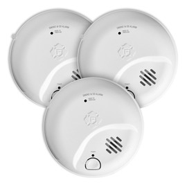 First Alert Combination Smoke & Carbon Monoxide Alarm, Battery Operated Detector with Test & Silence Button, SMICO100, 3-Pack