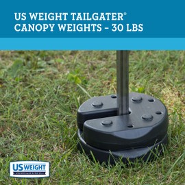 US Weight Tailgater Canopy Weights Set of 4 with No-Pinch Design for Easy Installation, and Removal to Secure Tents, Canopies, and Umbrellas at Outdoor Events 30 pounds