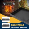Pearwow Rectangle Fireplace Tray Small Size,13" Front to Back Adjustable