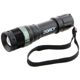 Dorcy 130-Lumen Weather Resistant Optic Lens LED Flashlight with Nylon Lanyard and Strobe Setting, Black (41-4280)