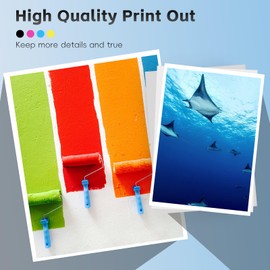 67XL Black/Tri-Color Ink Cartridge Combo Pack Remanufactured for HP DeskJet 2855e 1255, 4100, 2700 Series, for HP Envy Pro 6455 6485 6000, 6400 Series Compatible for HP Ink 67 XL HP67 Cartridge